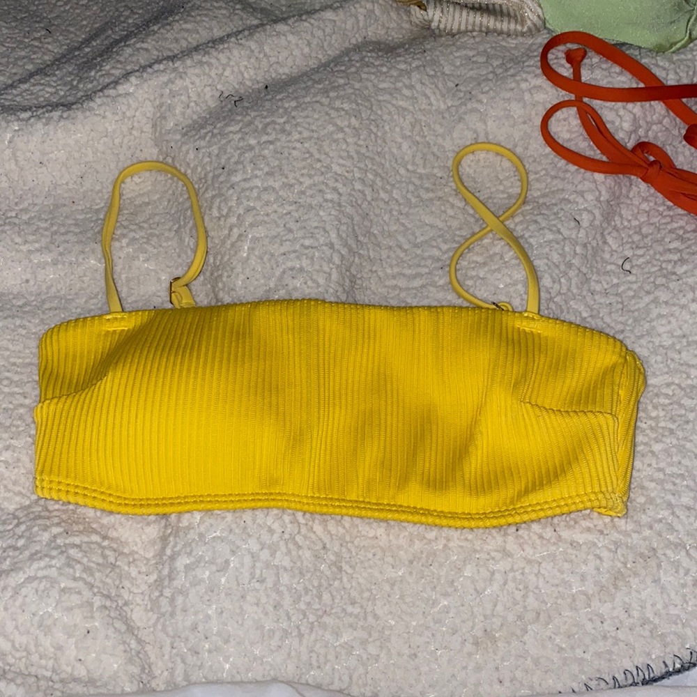 Yellow hollister bathing suit top